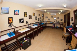 The camera room at Maluku Divers