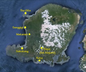 Lombok Island map