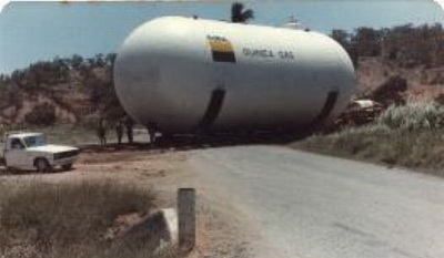 The LPG tank from the Pacific Gas wreck in Bootless Bay