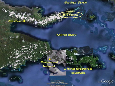 Tawali Dive Resort location