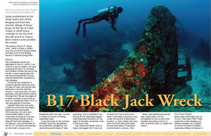 B-17F Black Jack - X-Ray magazine article on the B17 Black Jack Wreck in PNG