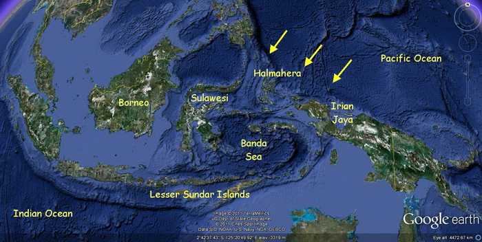 Map of the Indonesian Archipelago and Indonesian Throughflow 