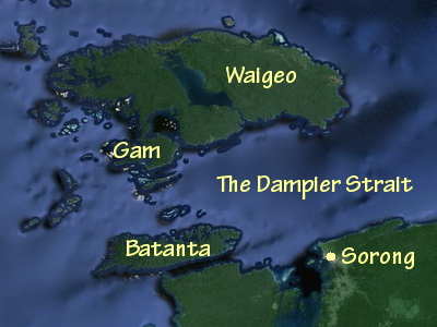 Map of the Dampier Strait