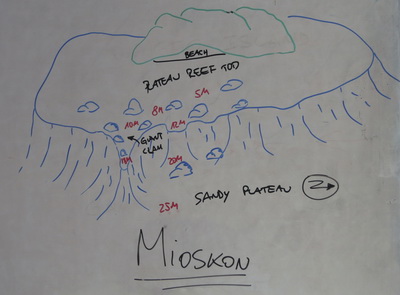 Dive Site Map of Mioskon