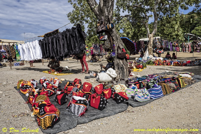 Things to do in Port Moresby - Colorful Bilums for sale at Four Mile Market