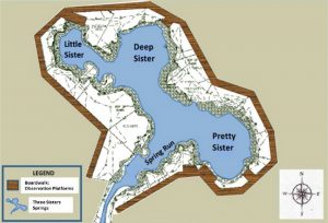 Map of the Three Sisters Springs - Courtesy of the US Fish and Wildlife Service