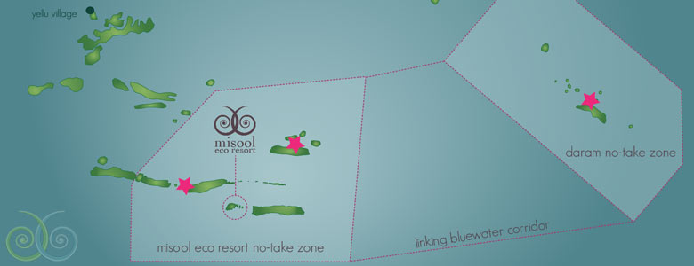 Map of Misool Eco Resort's "No-Take" Zone