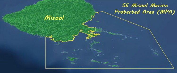 Map of the SE Misool Marine Protected Area (MPA)