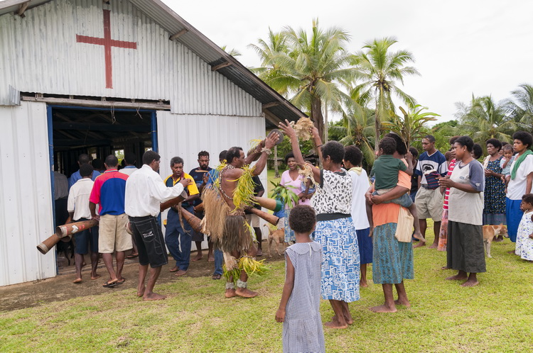 Puri Puri Men of Papua New Guinea - Sunday morning at Orotoaba Anglican church
