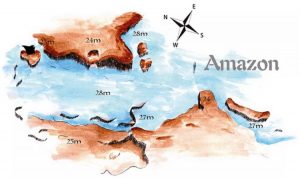 Tofo Dive Sites - Amazon Dive Site Map