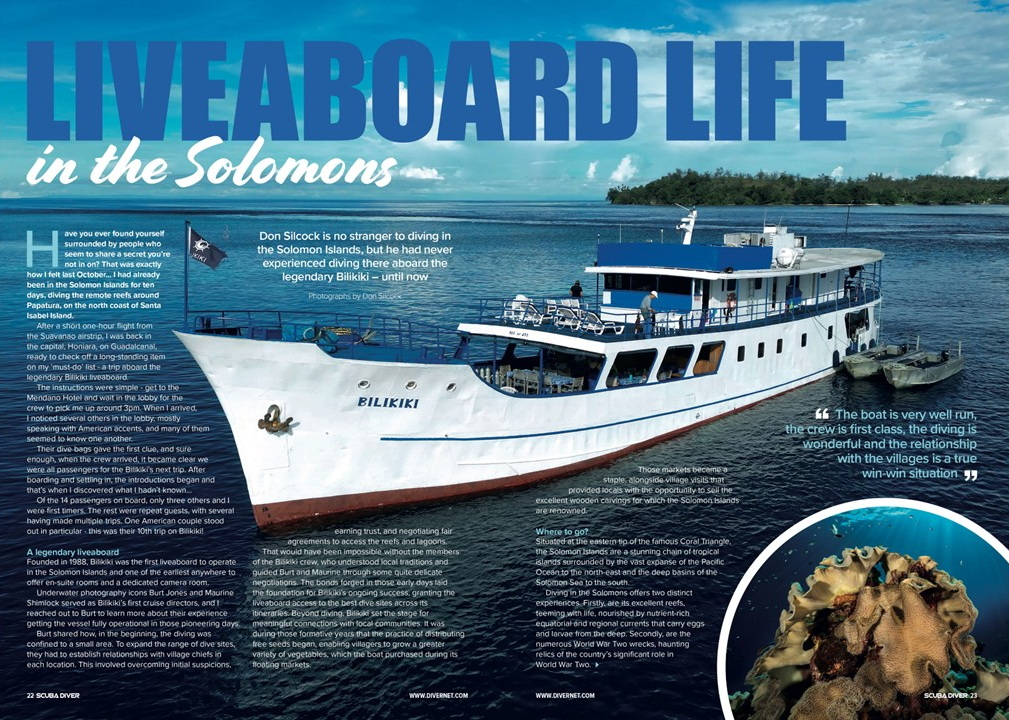 Diving the Solomon Islands on Bilikiki